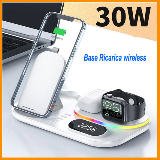 Stazione di Ricarica Wireless 4 in 1 30W